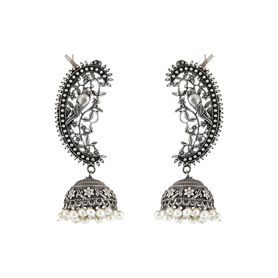 Teejh Maira silver oxidised earrings