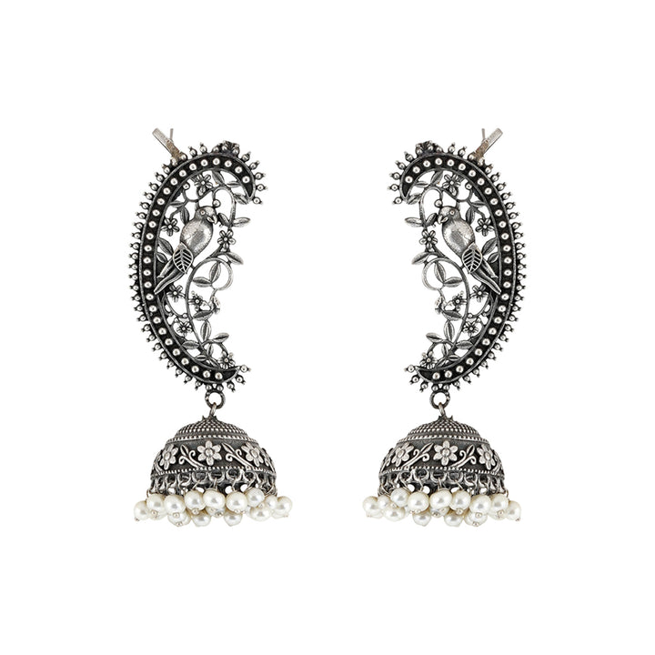 Teejh Maira silver oxidised earrings