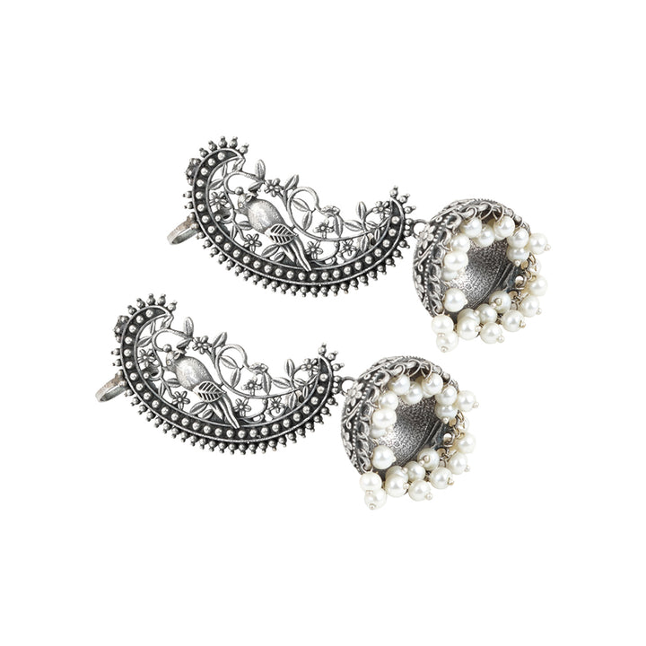 Teejh Maira silver oxidised earrings