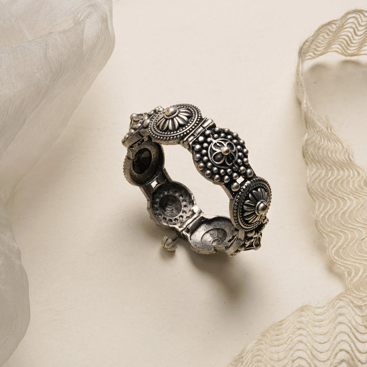 Teejh Sheela Silver Oxidised Bracelet