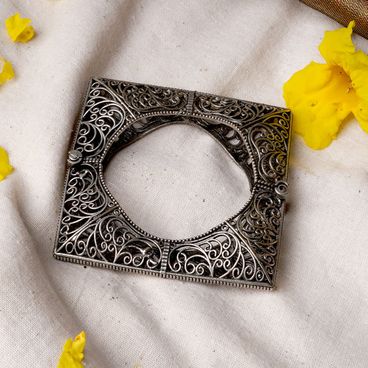 Teejh Nishika Silver Oxidised Bracelet
