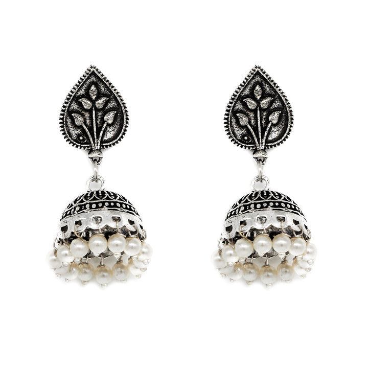 Pavaki Multi Colored Silver Oxidized  Pendant Set - Teejh