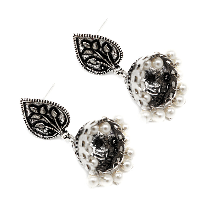 Pavaki Multi Colored Silver Oxidized  Pendant Set - Teejh
