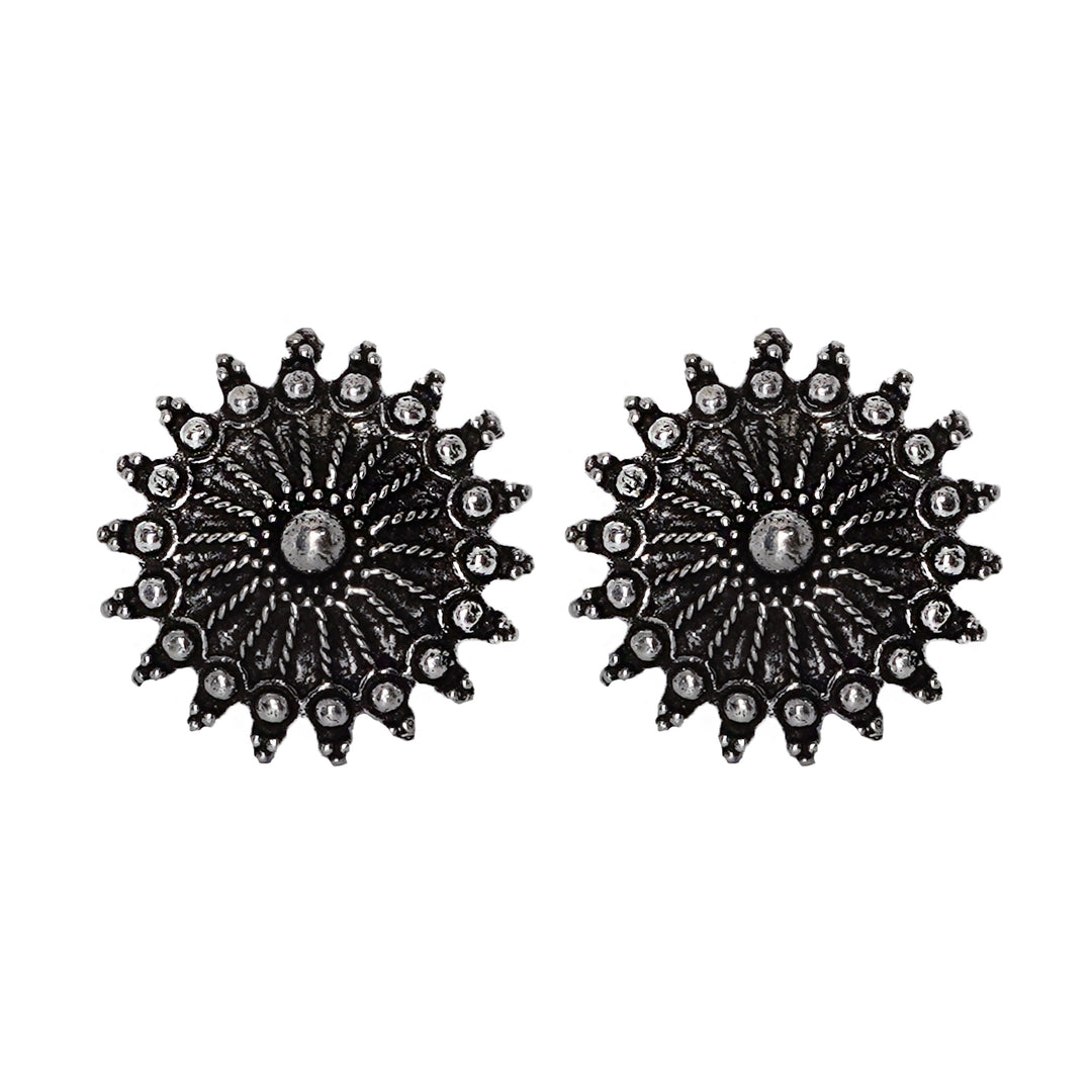 Teejh Megh Silver Oxidised  Toe Rings