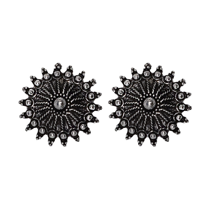 Teejh Megh Silver Oxidised  Toe Rings