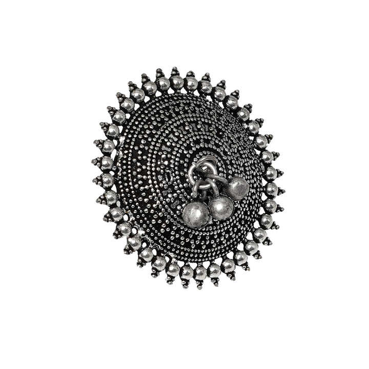Teejh Twisha Silver Oxidsed Ring