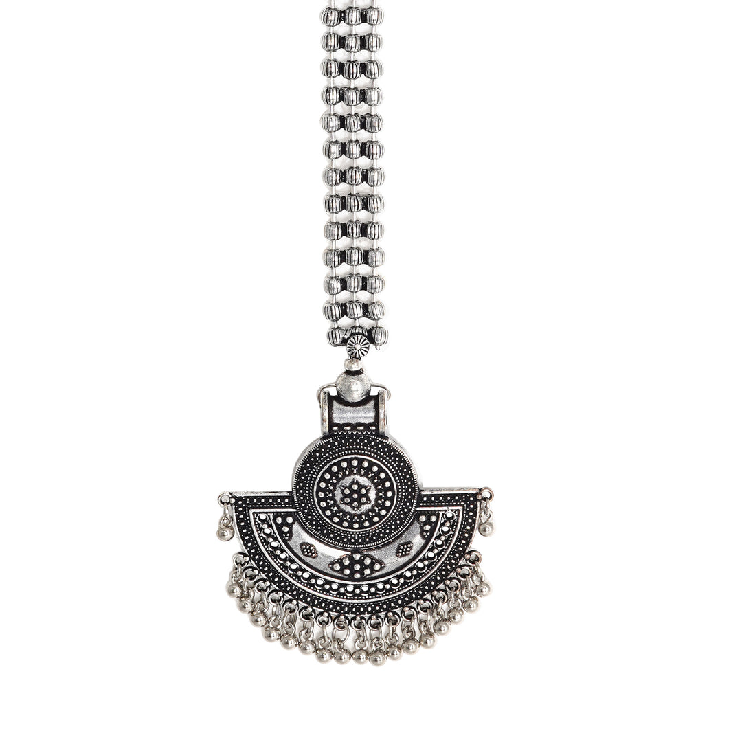 Teejh Saransha Silver Oxidised Maang Tikka