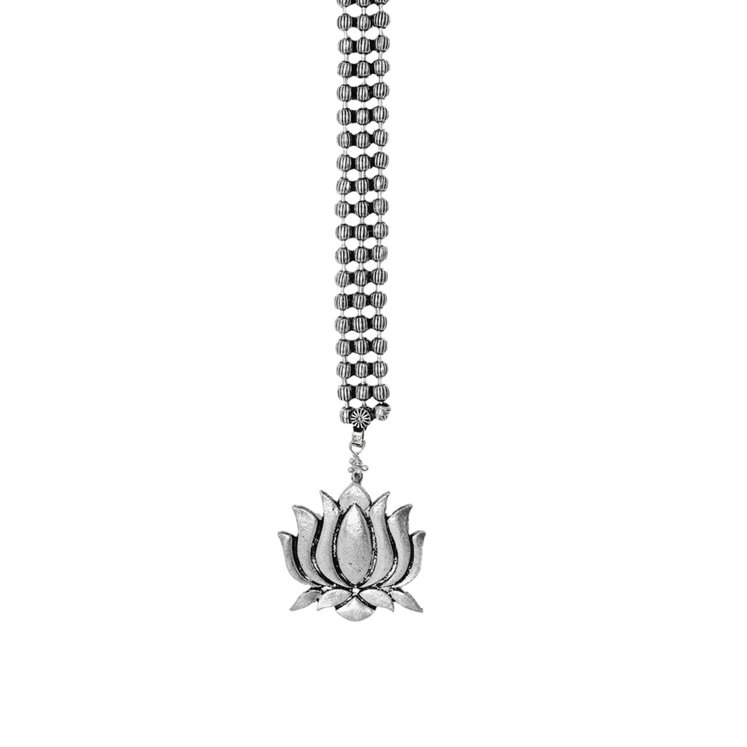 Teejh Vrutika Silver Oxidised Maang Tika