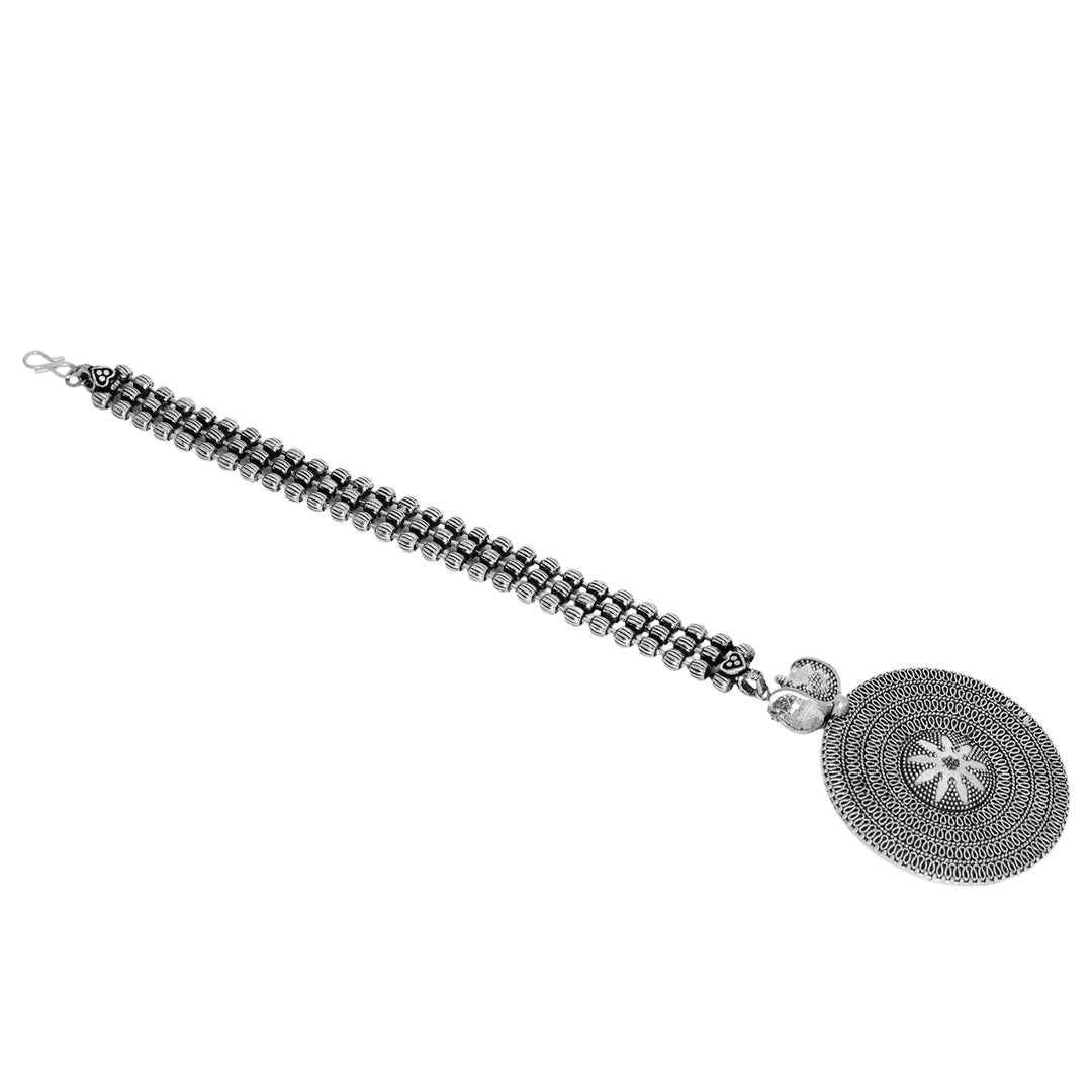 Teejh Miraya Silver Oxidised Maang Tika