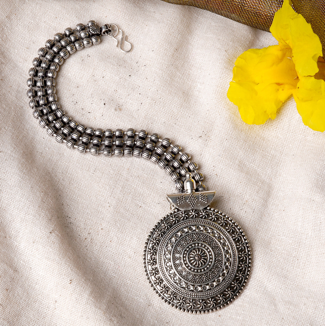 Teejh Sayesha Silver Oxidised Maang Tika