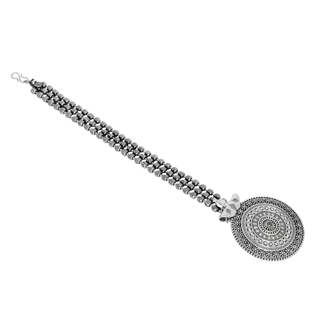Teejh Sayesha Silver Oxidised Maang Tika