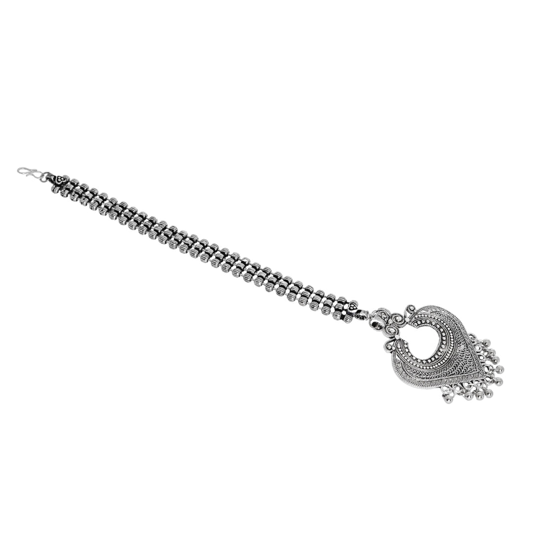 Teejh Sankita Silver Oxidised Mang Tika