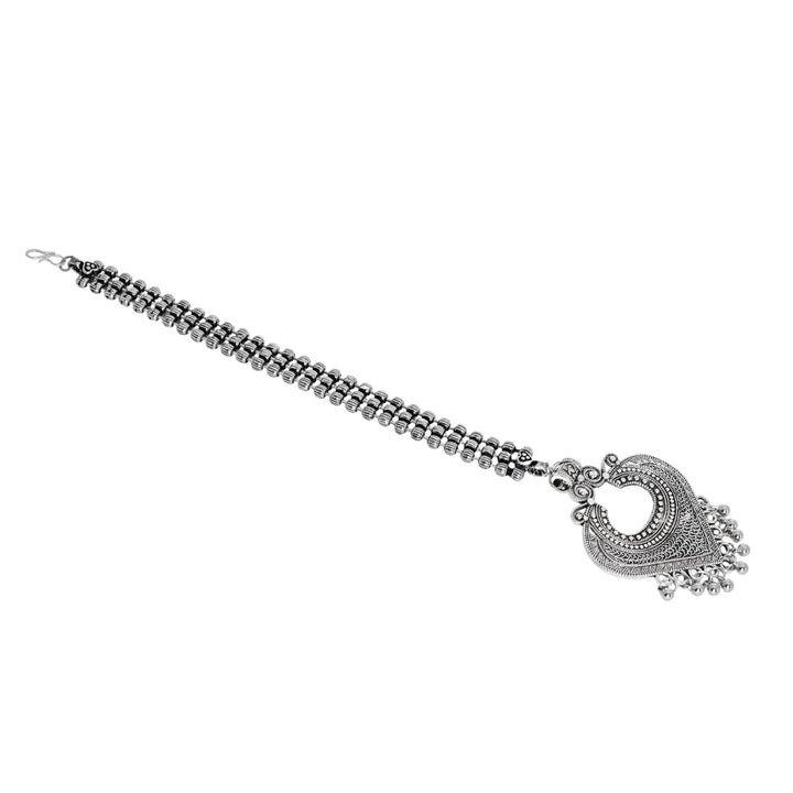 Teejh Sankita Silver Oxidised Mang Tika