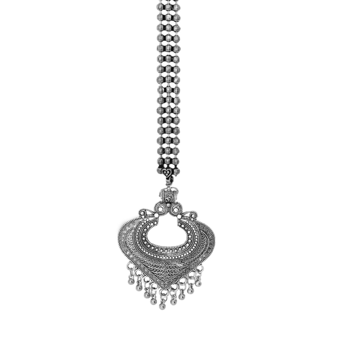 Teejh Sankita Silver Oxidised Mang Tika