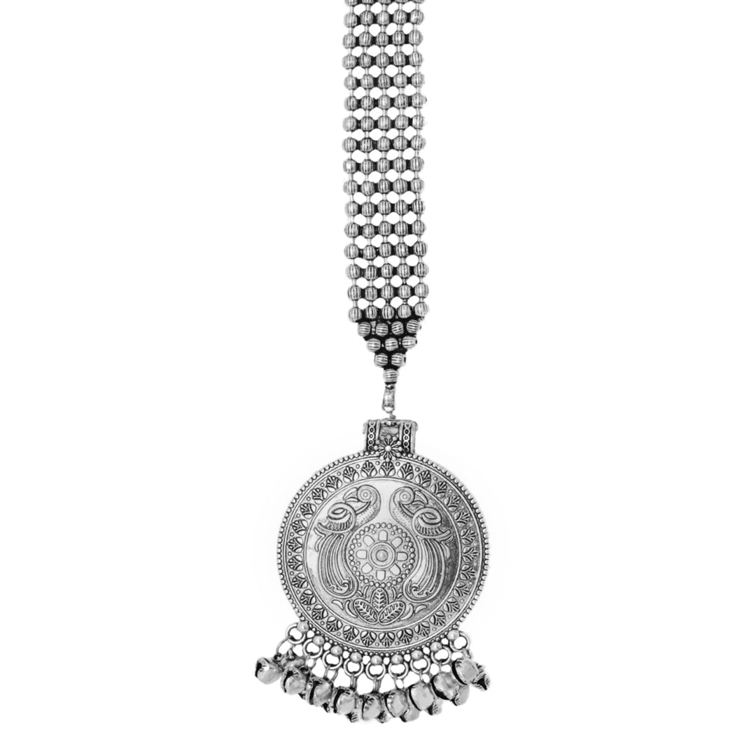 Teejh Eta Silver Oxidised Maang Tika