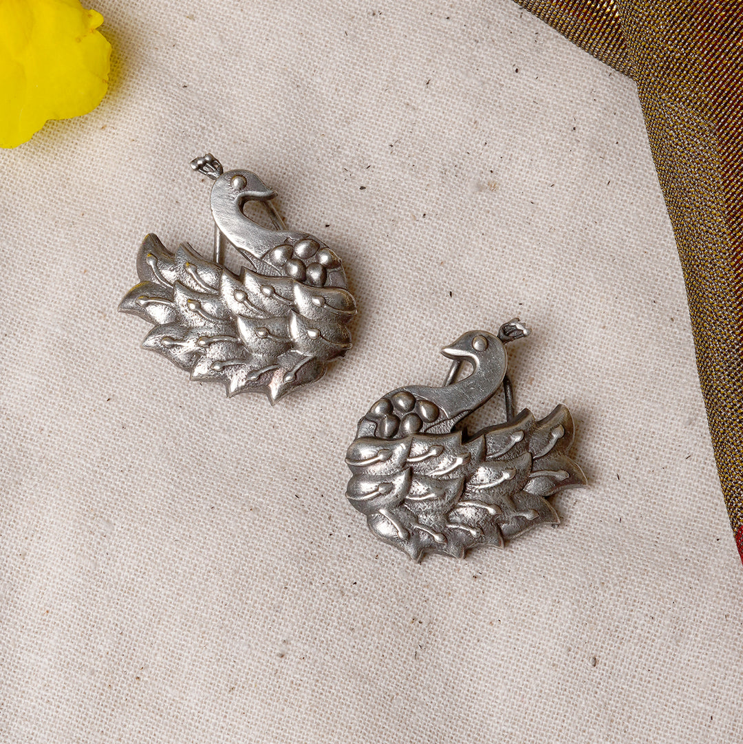 Teejh Anu Priya Silver Oxidised Earrings
