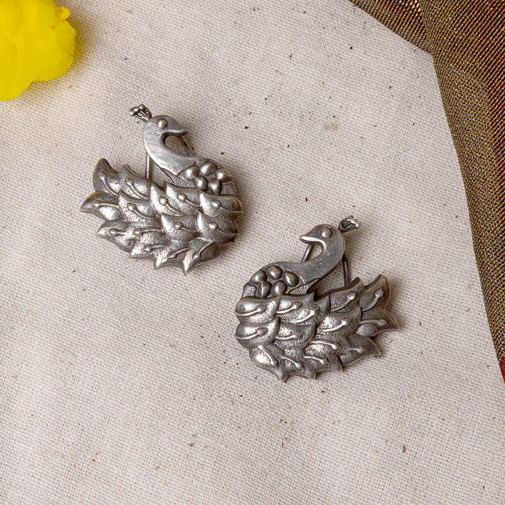 Teejh Anu Priya Silver Oxidised Earrings