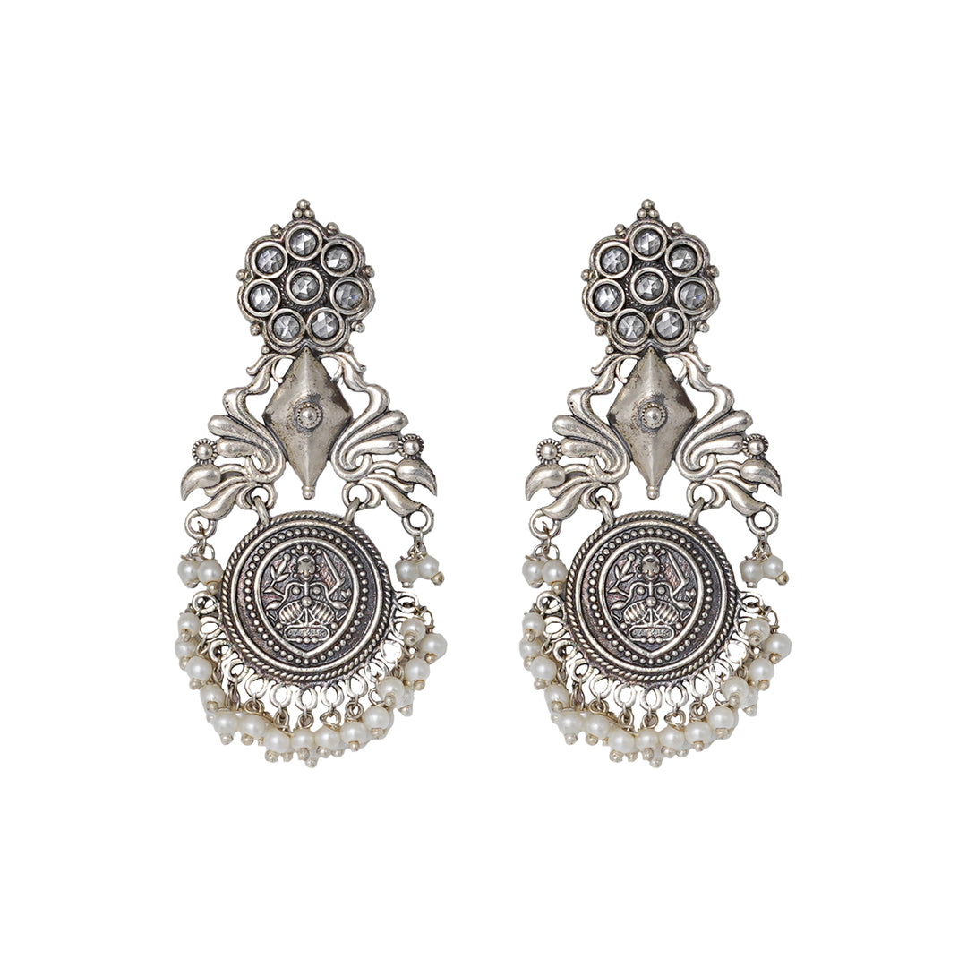 Teejh Leela Silver Oxidised Earrings