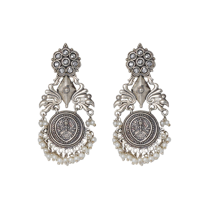 Teejh Leela Silver Oxidised Earrings