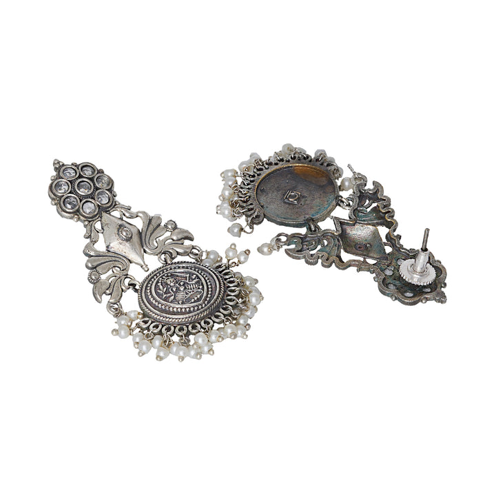 Teejh Leela Silver Oxidised Earrings