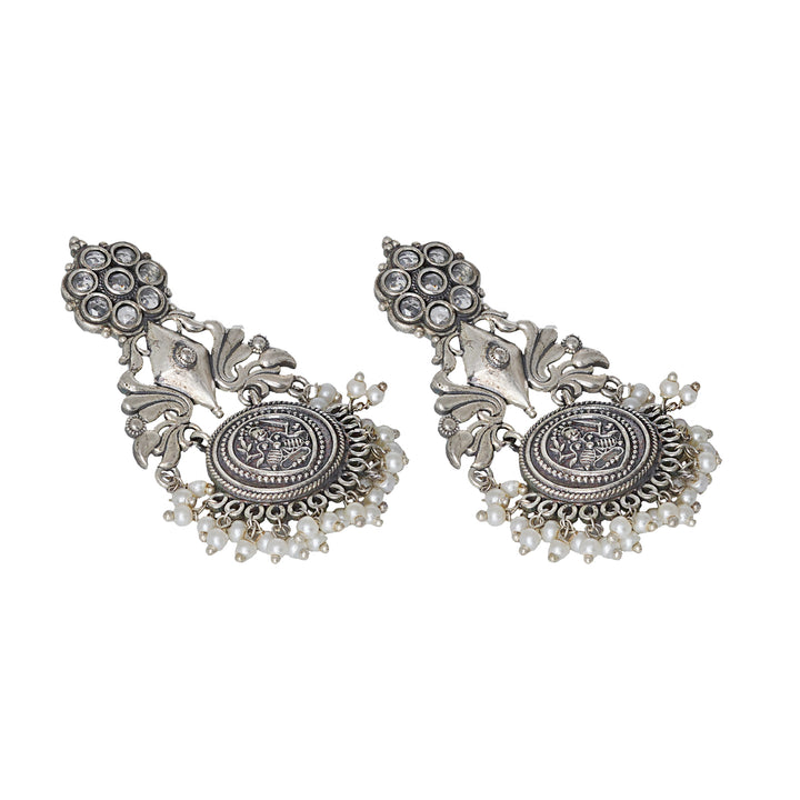 Teejh Leela Silver Oxidised Earrings