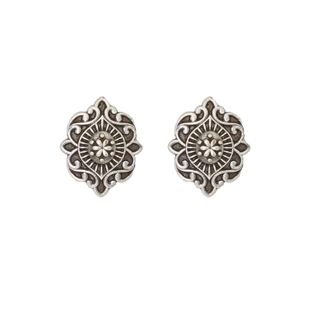 Teejh Pranavee Silver Oxidised Earrings