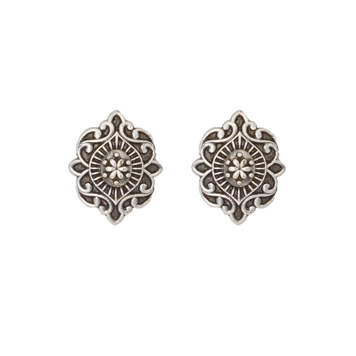 Teejh Pranavee Silver Oxidised Earrings
