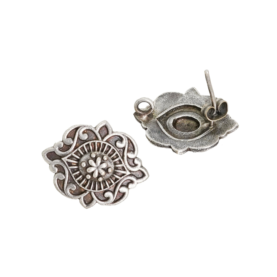 Teejh Pranavee Silver Oxidised Earrings