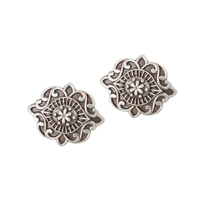 Teejh Pranavee Silver Oxidised Earrings