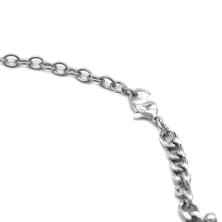 Bodhi  Silver Oxidized Gungroo Necklace - Teejh