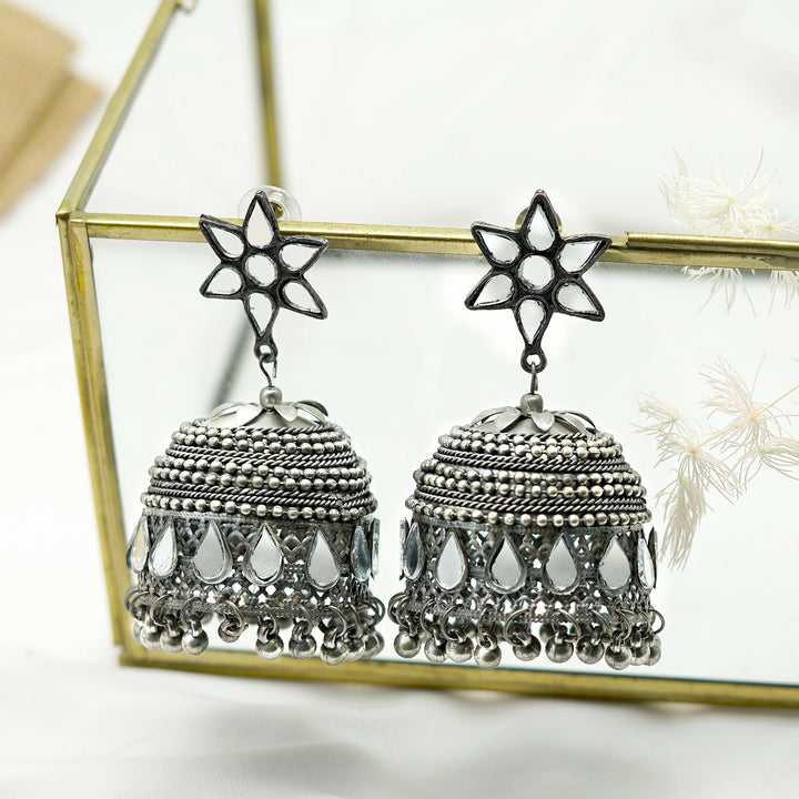 Teejh Ekani Silver Oxidised Earrings