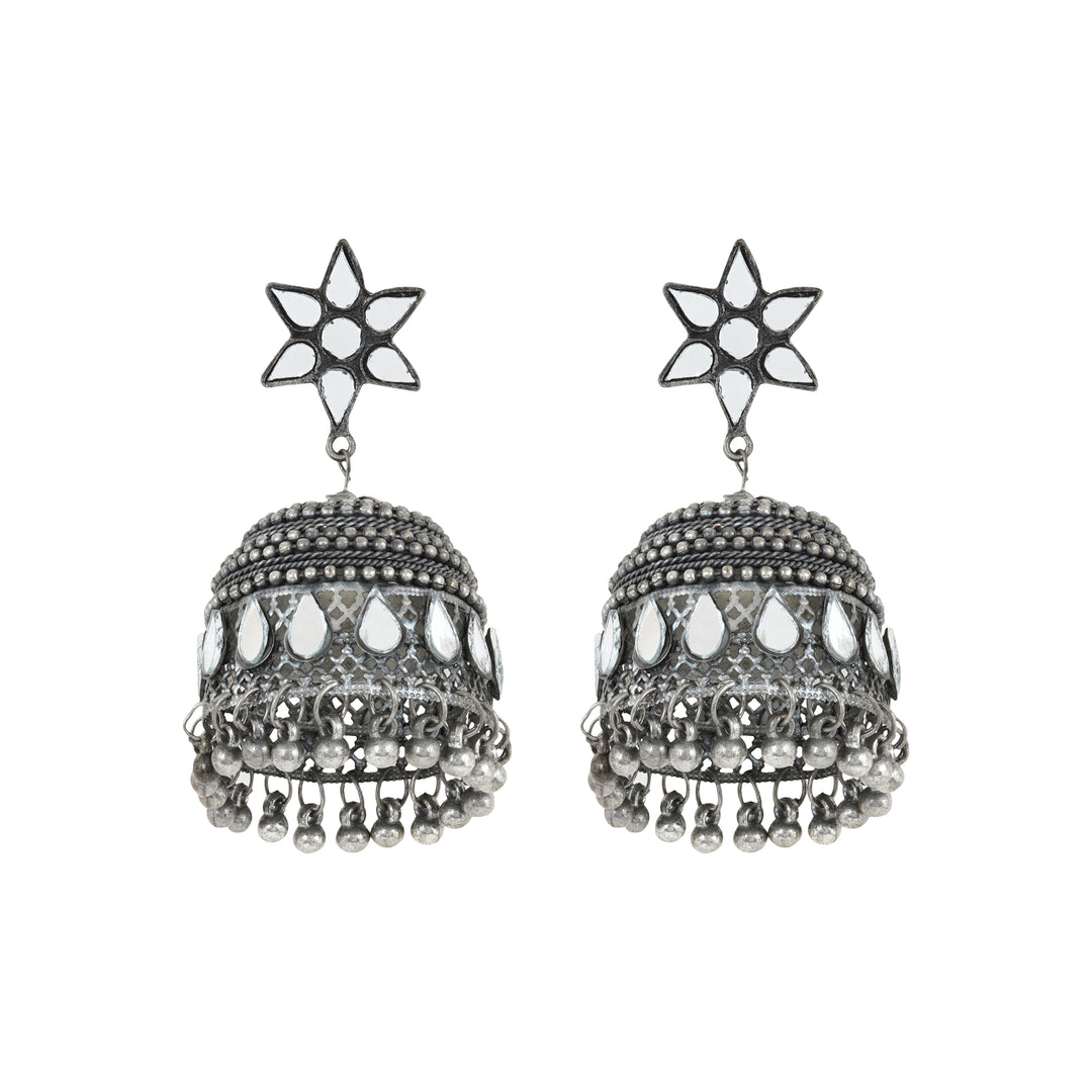 Teejh Ekani Silver Oxidised Earrings