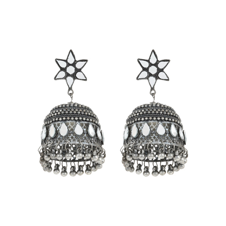 Teejh Ekani Silver Oxidised Earrings