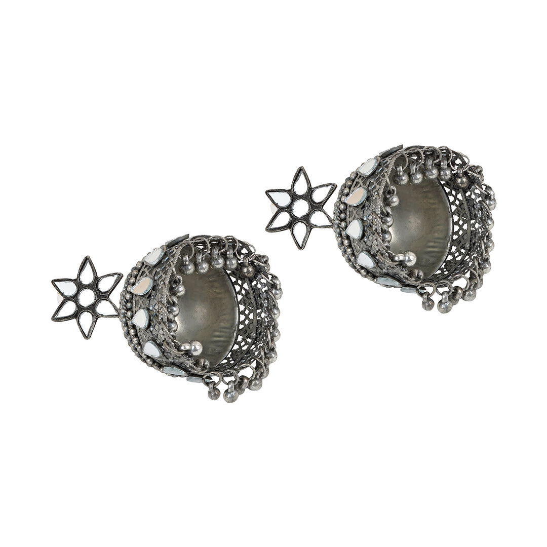 Teejh Ekani Silver Oxidised Earrings