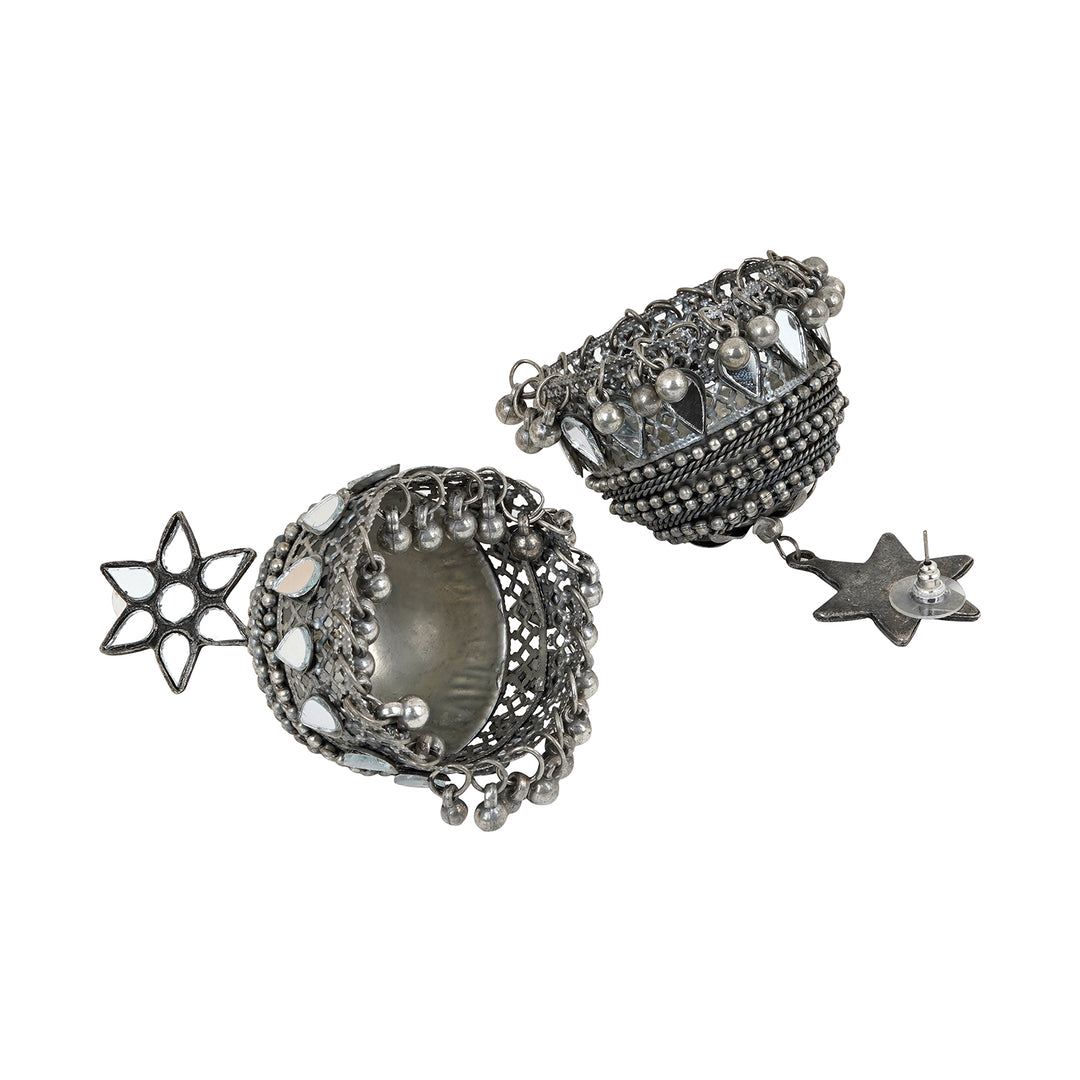 Teejh Ekani Silver Oxidised Earrings