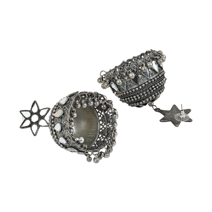 Teejh Ekani Silver Oxidised Earrings
