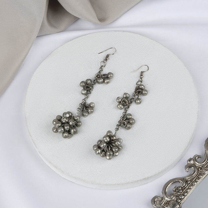 Teejh Aafin Ghungroo Silver Oxidised Earring