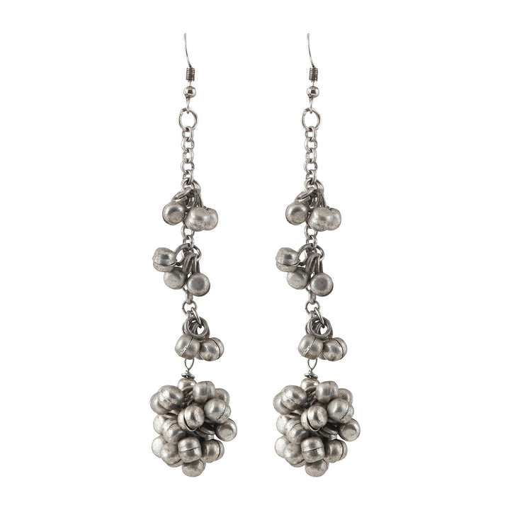 Teejh Aafin Ghungroo Silver Oxidised Earring