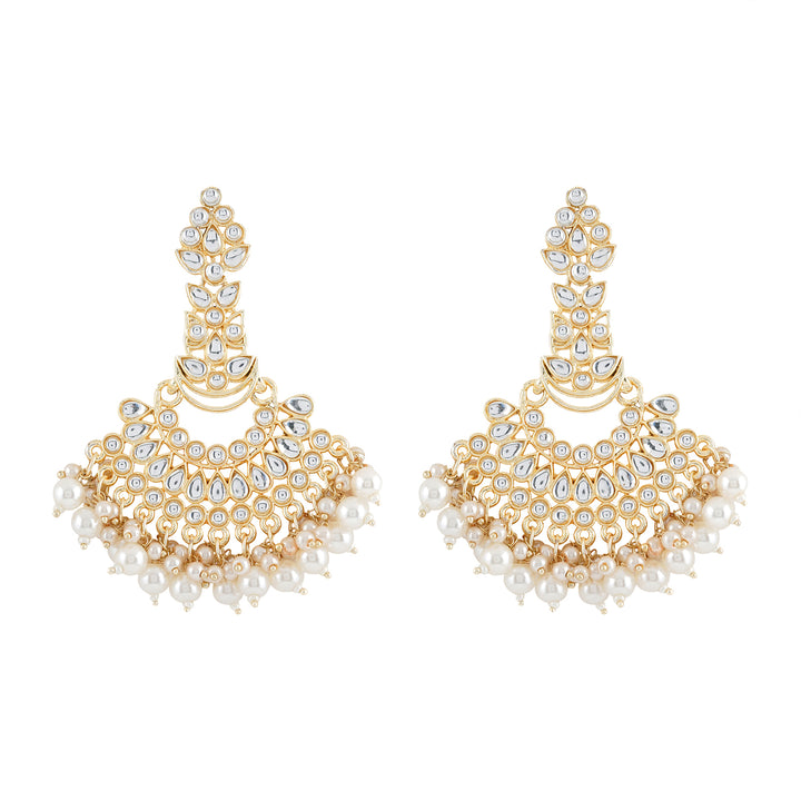 Teejh Adhira Pearl and Polki Earring