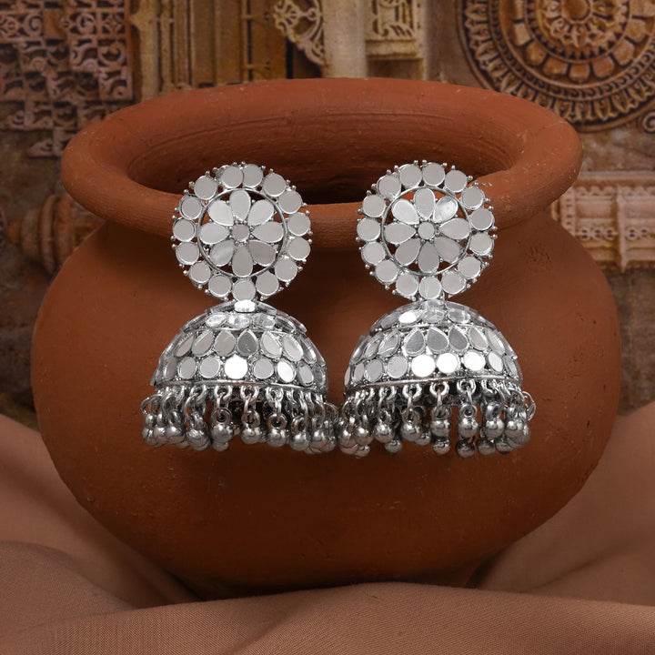 Teejh Karnika Silver Oxidised Earring