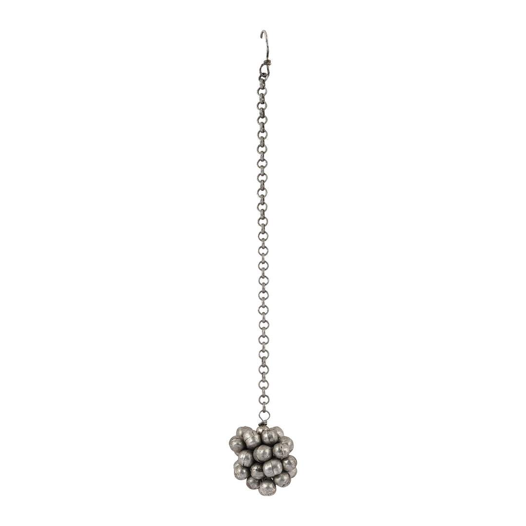 Teejh Sumi Silver Oxidised Ghungroo Maang Tikka