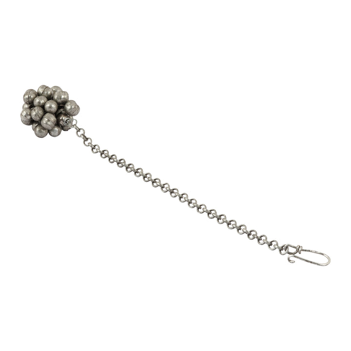 Teejh Sumi Silver Oxidised Ghungroo Maang Tikka