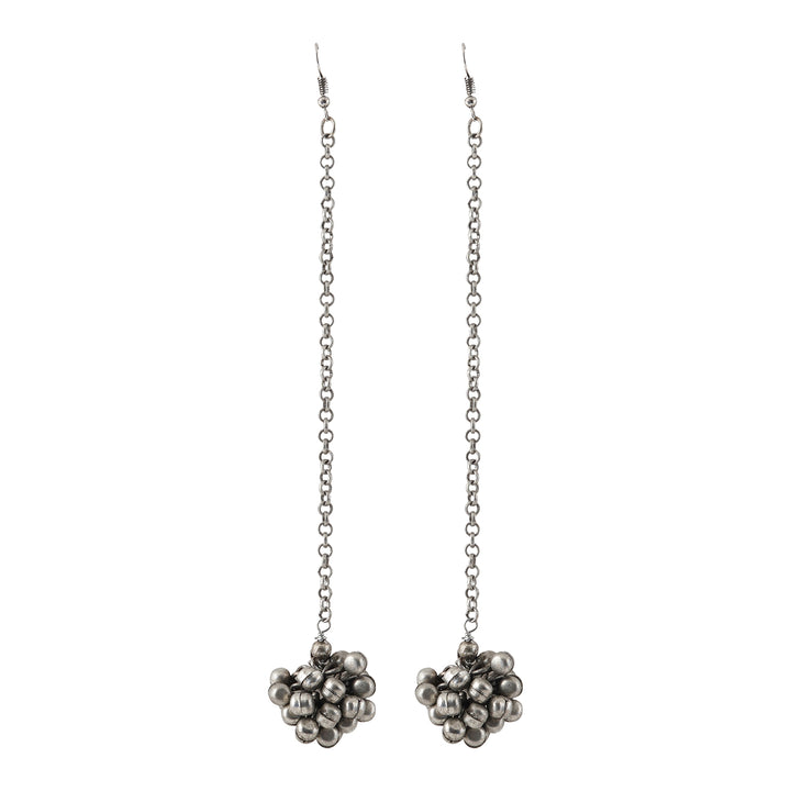 Teejh Aamna Ghungroo Silver Oxidised Earring
