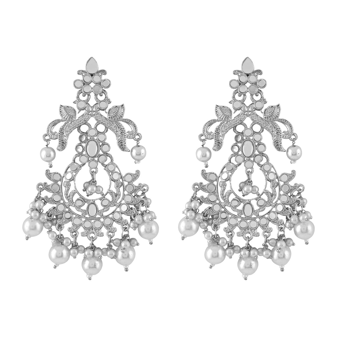 Teejh Vallari Silver Oxidised Earring