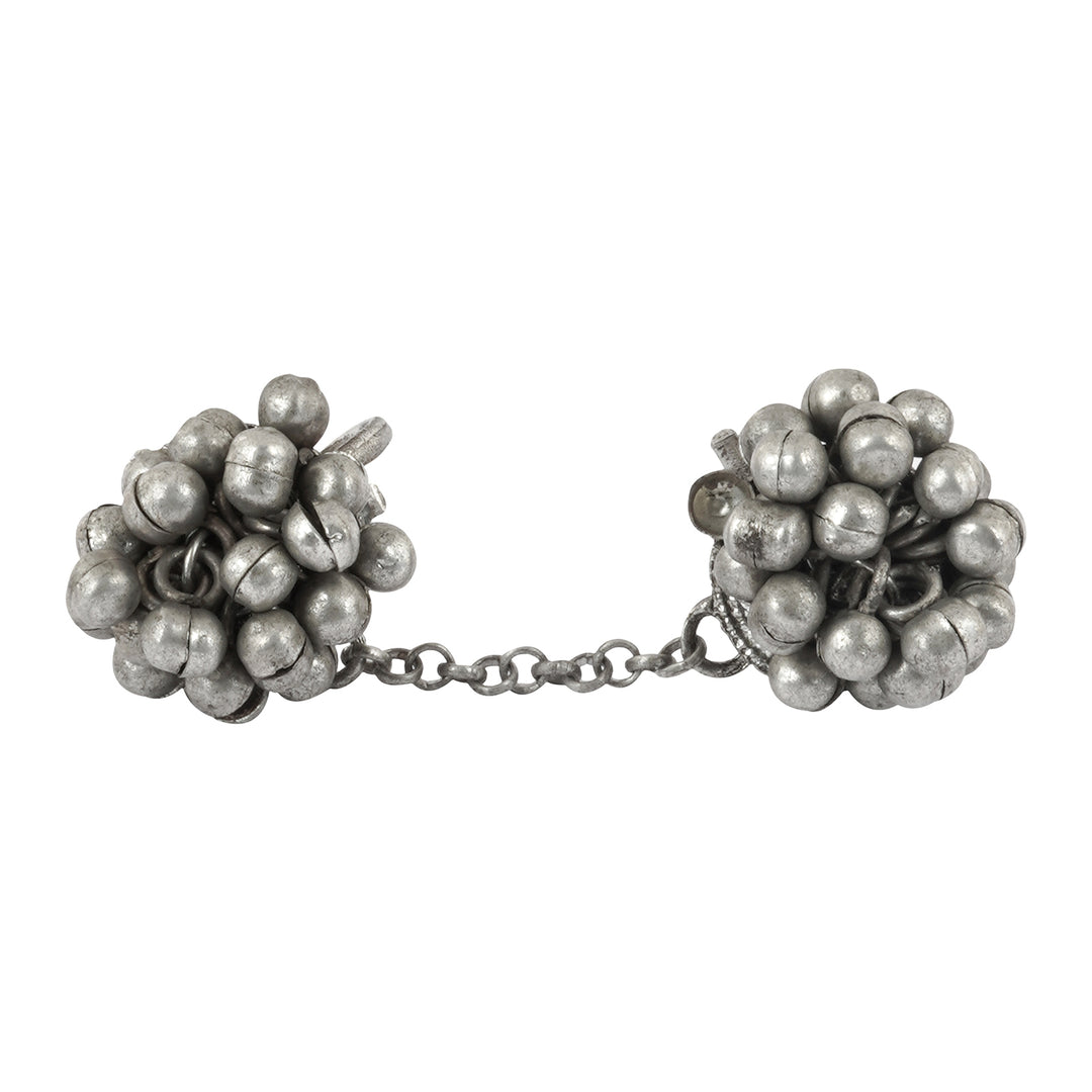 Teejh Mawra Silver Oxidised Ghungroo Ring