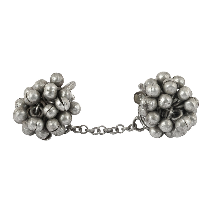 Teejh Mawra Silver Oxidised Ghungroo Ring