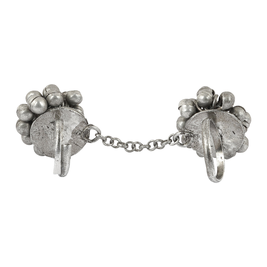 Teejh Mawra Silver Oxidised Ghungroo Ring