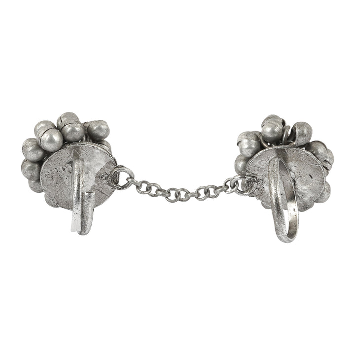 Teejh Mawra Silver Oxidised Ghungroo Ring