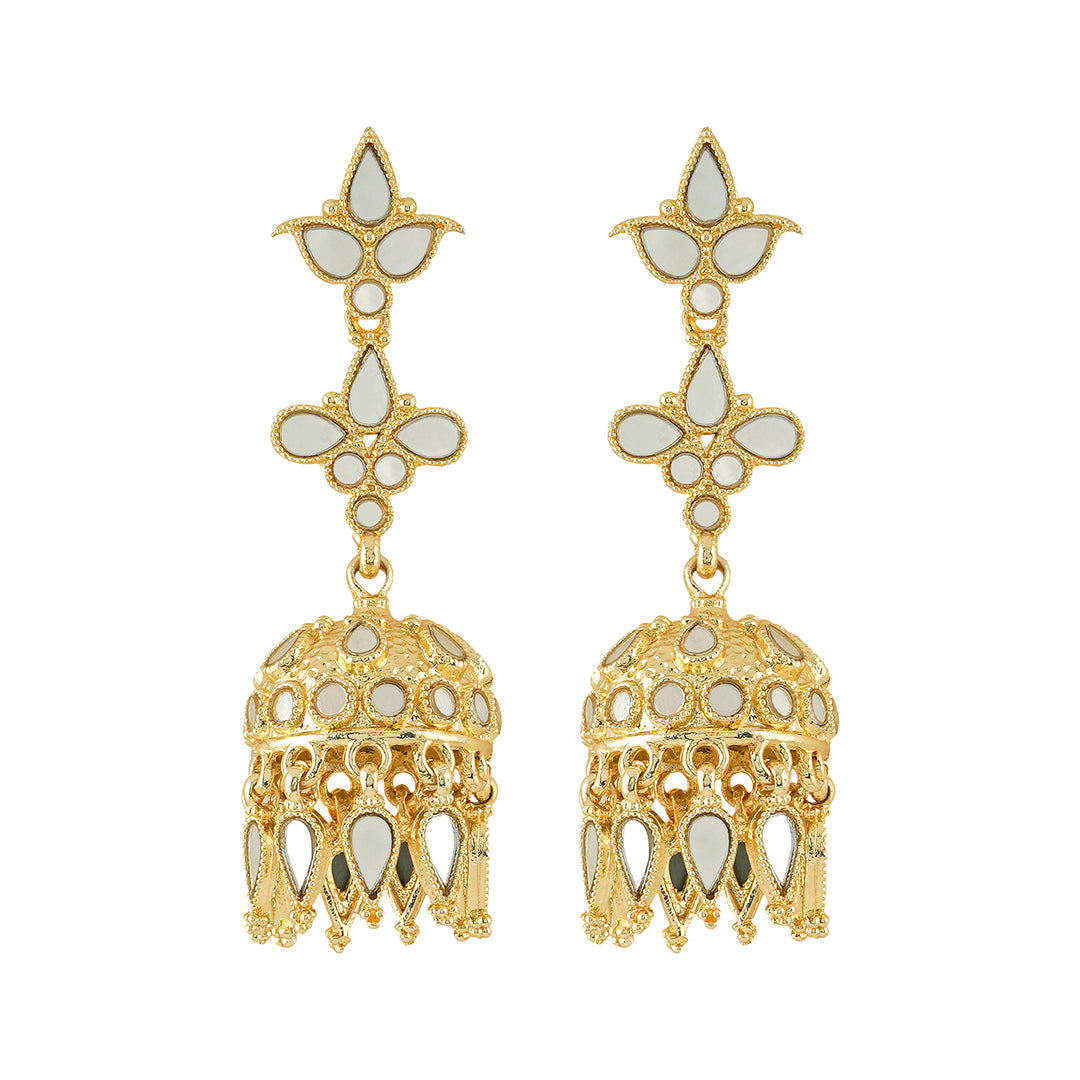 Teejh Fulki Gold Oxidised Earring