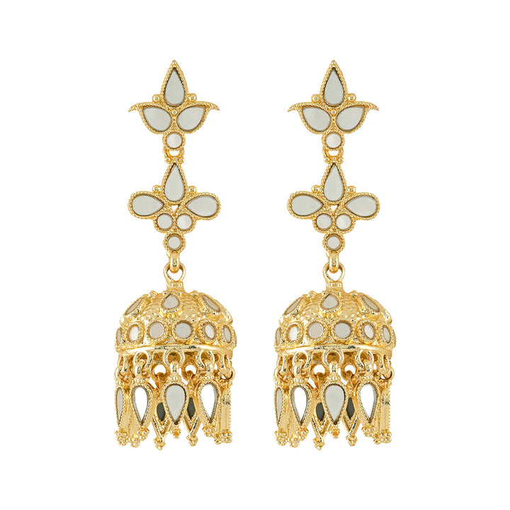 Teejh Fulki Gold Oxidised Earring